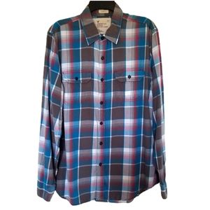 American Eagle Vintage Fit Plaid Long Sleeve Shirt